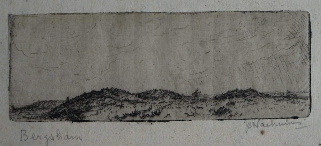 Jan Coenraad Nachenius (1890-1987) : Ets – Bergsham – gesigneerd – ca 1945 verkocht voor € 82!