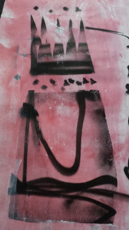 Herman Brood Queenshead schilderij ROZE tegen lagere eindejaarsprijs!  verkocht voor € 589!