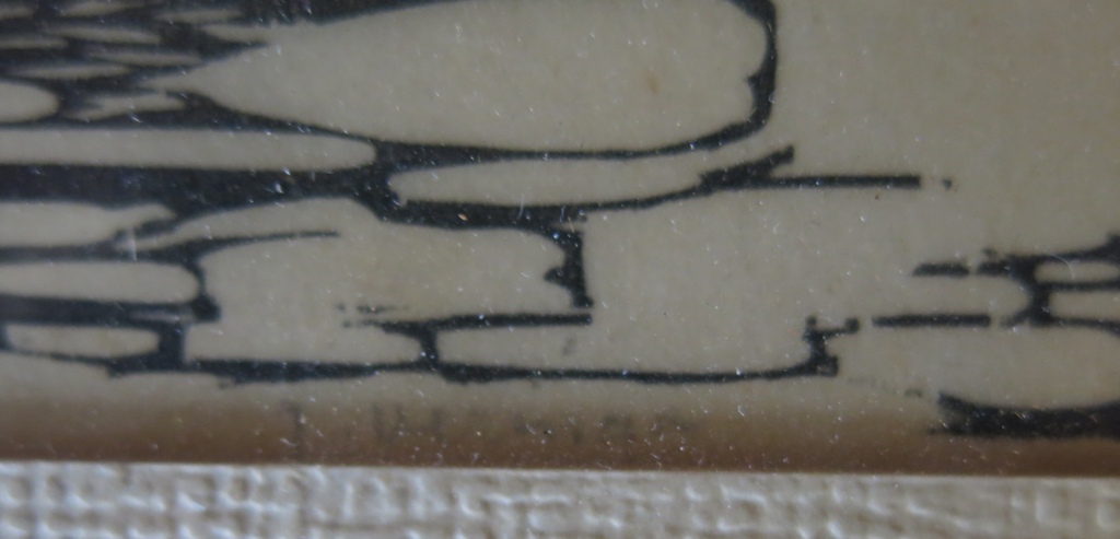 Twee geitjes: 1x lino Jan Veringa + 1x ets (onbekend gesigneerd) - Ingelijst kopen? Bied vanaf 20!