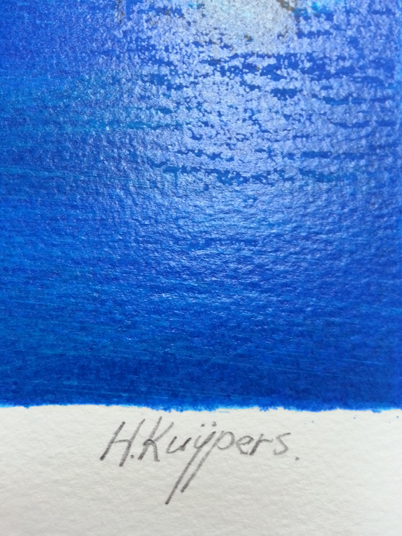 Henk Kuijpers, zeefdruk op papier, Titel;  kopen? Bied vanaf 20!