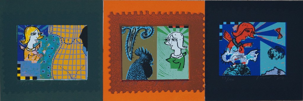 Dodog Soeseno - 3 gesigneerde zeefdrukken - oplage 100 stuks kopen? Bied vanaf 1!