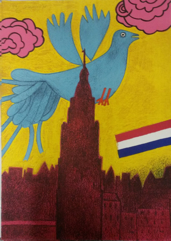 Prachtige zeefdruk van Corneille verkocht voor € 90!