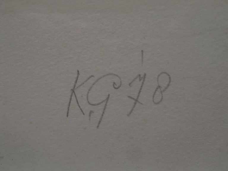 Klaas Gubbels (1934-) aquarel "koffiepot, wijnglazen en fles" gesigneerd K.G '78 kopen? Bied vanaf 1!