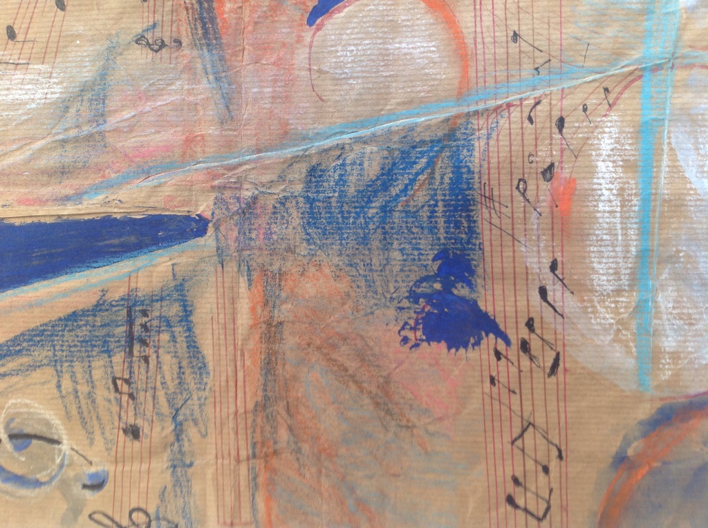 Krijttekening muzieknoten kopen? Bied vanaf 50!