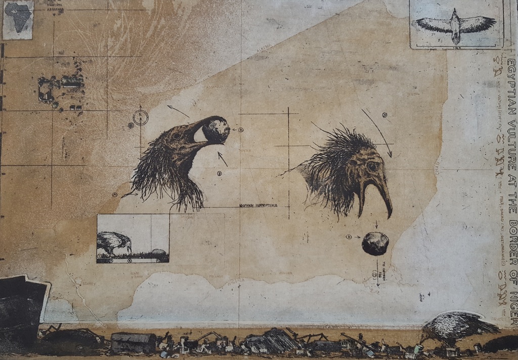 Rolf Weijburg - kleurenets 15/20, handgesigneerd en gedateerd 1985 verkocht voor € 85!