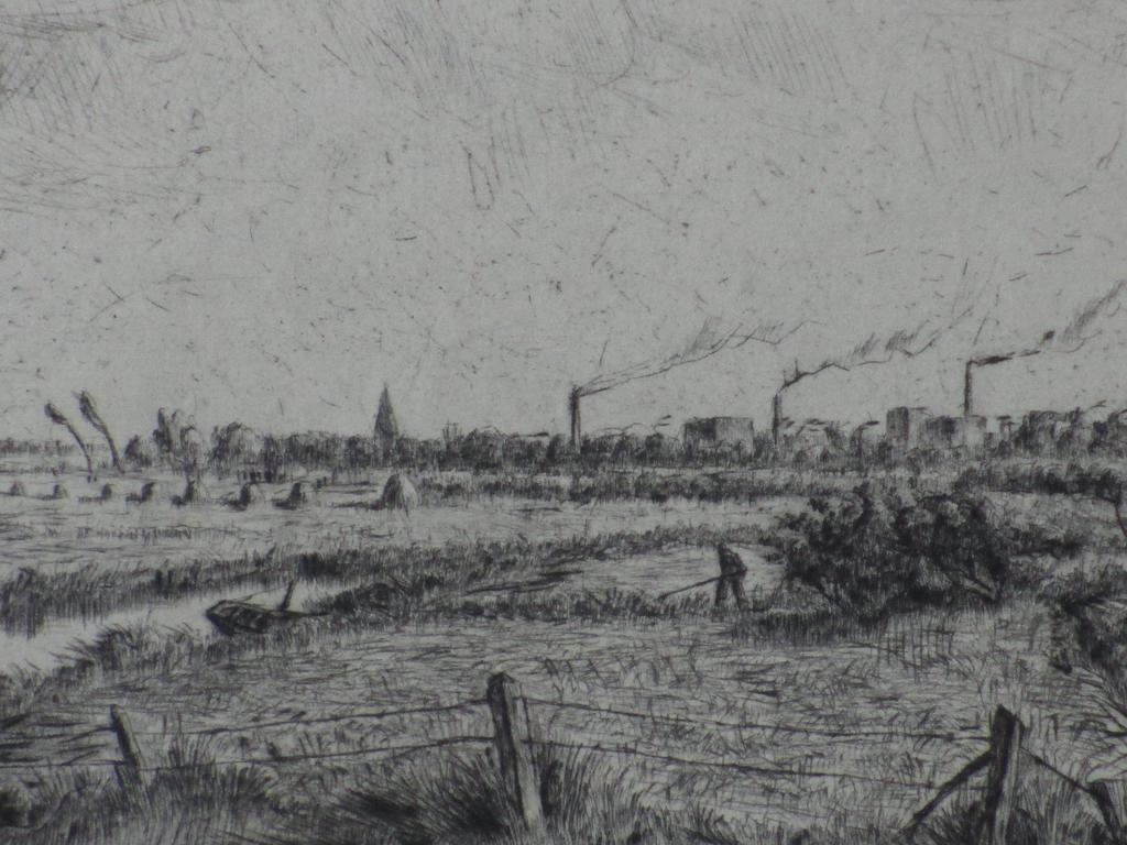 A.G.Dieperink, Hollands landschap, Ets kopen? Bied vanaf 25!