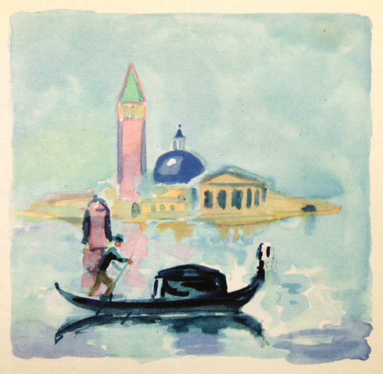 Kees van Dongen, Grafisch werk uit 1947 Incl.certificaat, "Venice" kopen? Bied vanaf 1!