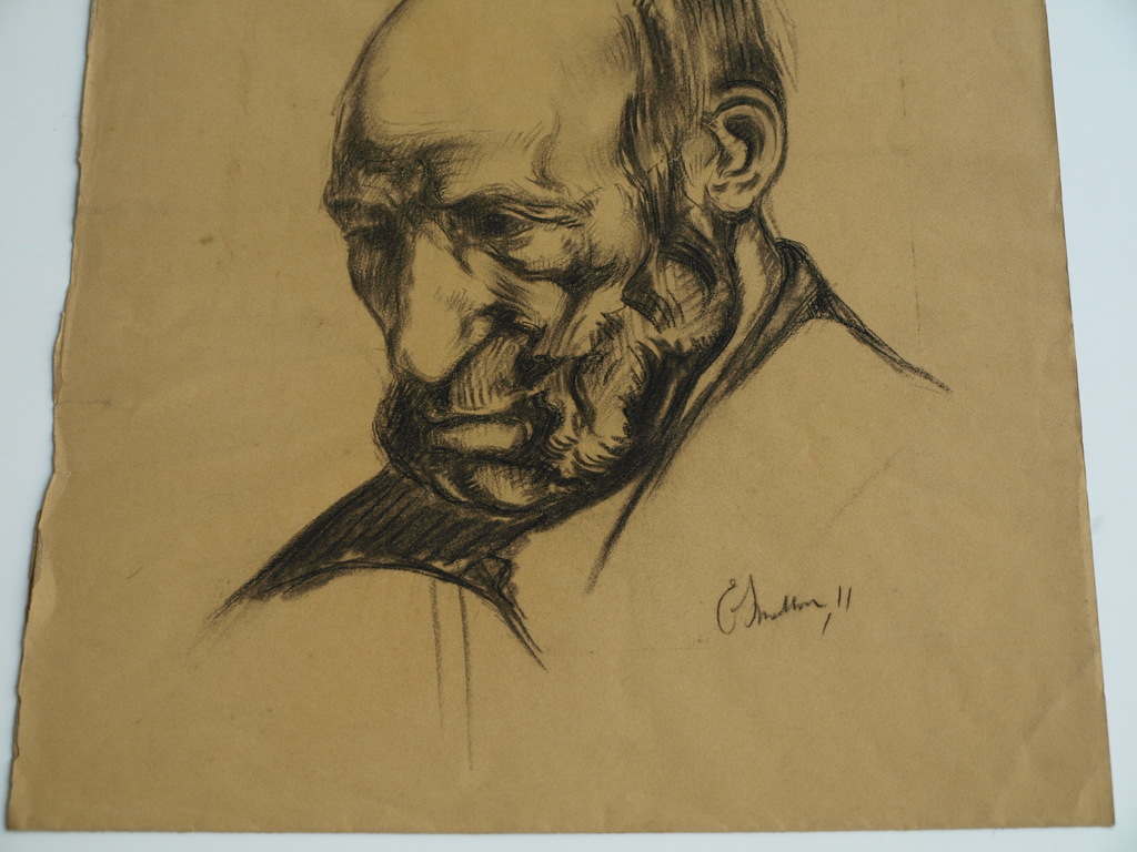 Onduidelijke signatuur : Tekening , Portret man – ca 1911  kopen? Bied vanaf 1!