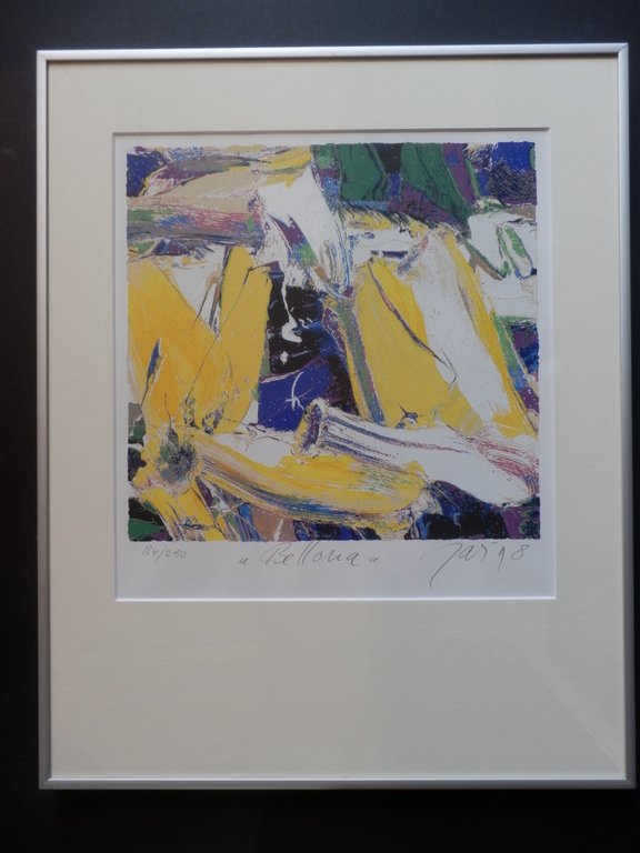 JAS  Kleurenzeefdruk BELLONA  Ingelijst uit 1998 verkocht voor € 60!