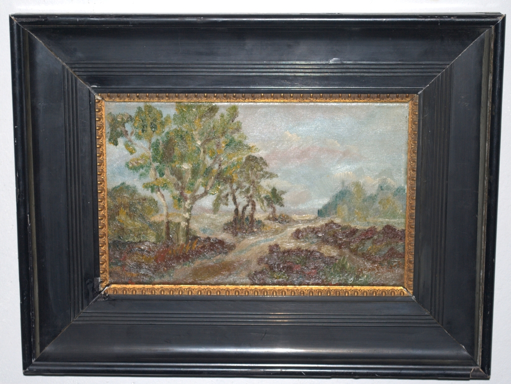 Bos- en heidelandschap - olieverf op doek - gesigneerd kopen? Bied vanaf 35!