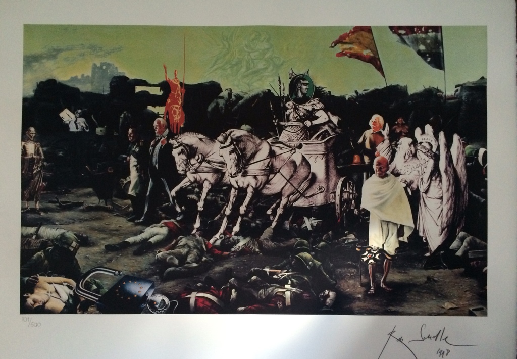 ROB SCHOLTE, grote handgesigneerde zeefdruk 'Vrede van Munster' verkocht voor € 55!