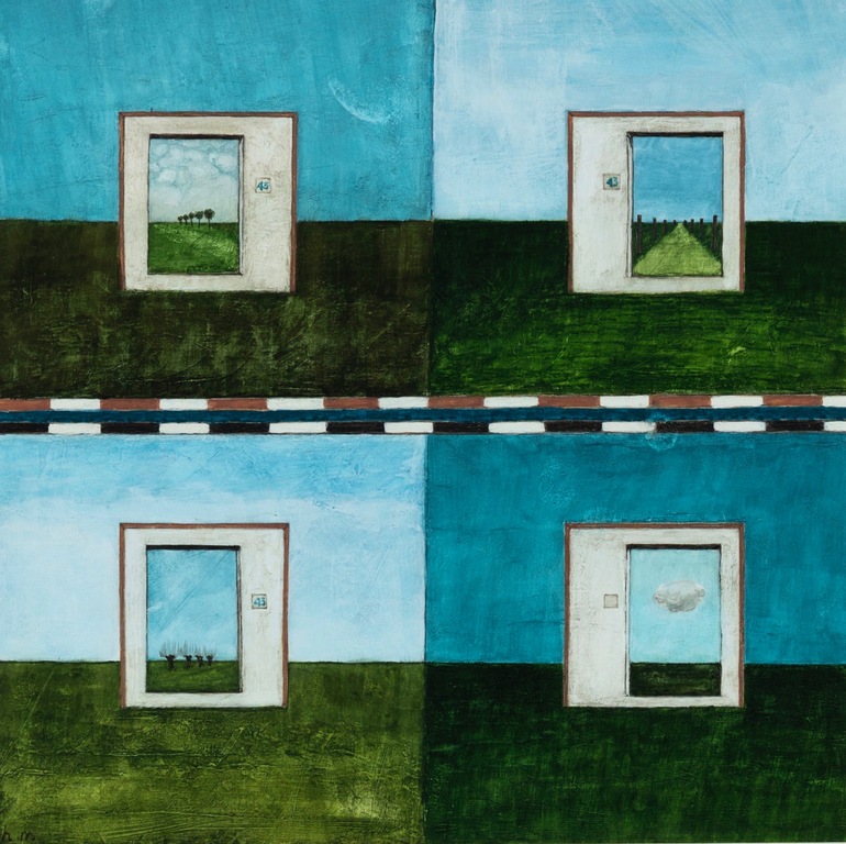 Onbekend gesigneerd: Acryl op papier, Z.T. - Ingelijst kopen? Bied vanaf 1!