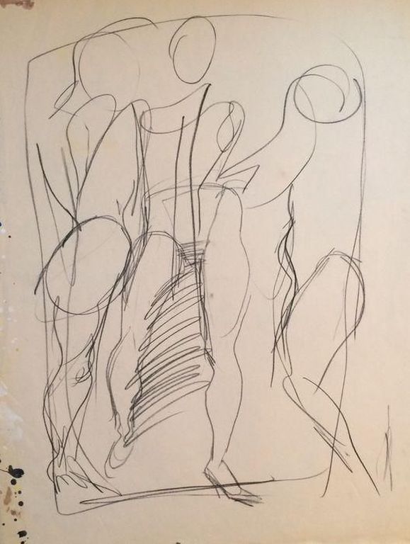 Peter Klashorst: VROEG WERK! Several figures in sketch - ca. 1983 kopen? Bied vanaf 1!