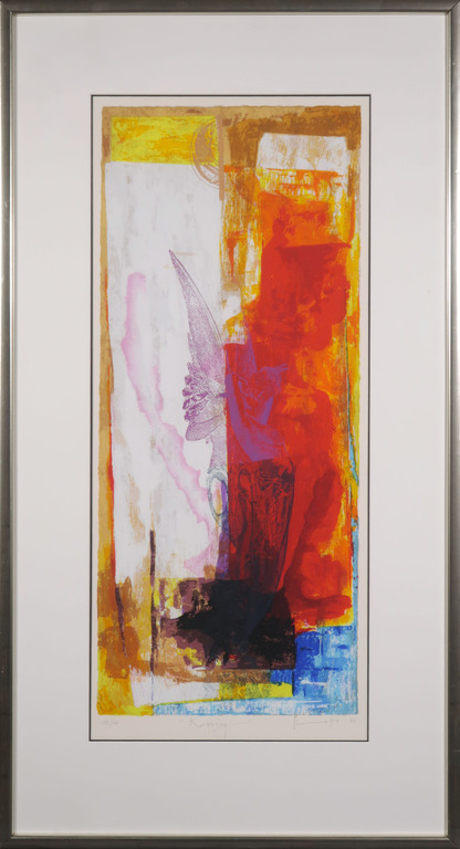 Piotr Konkel: Zeefdruk, Rising - Ingelijst verkocht voor € 40!