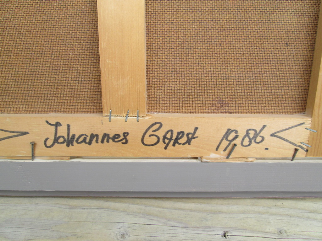 Johannes Garst, geschilderd in 1986, ingelijst, voorstelling (zie foto) kopen? Bied vanaf 250!