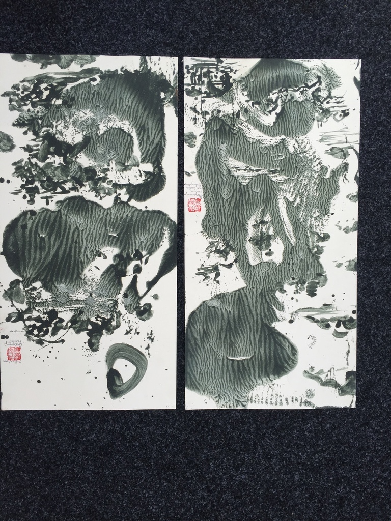 2 X THEO NIERMEIJER, Gemengde technieken/gouache op papier kopen? Bied vanaf 1!