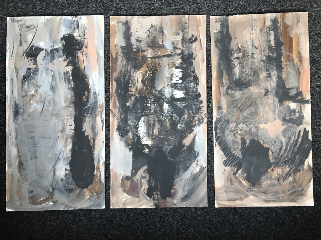 3 x Bernard Gaube gouache 1984 kopen? Bied vanaf 1!