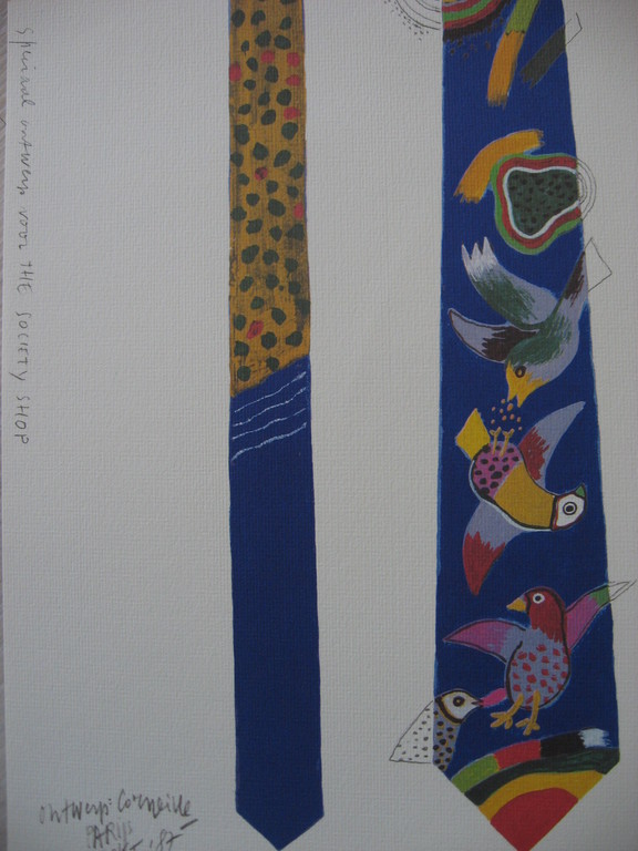 Corneille: Kleurenlitho, Stropdas Society Shop, 1987 kopen? Bied vanaf 35!