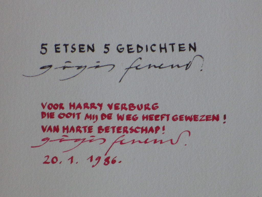 Ferenc Gögös, 5 Etsen 5 Gedichten, Grafiekmap kopen? Bied vanaf 100!