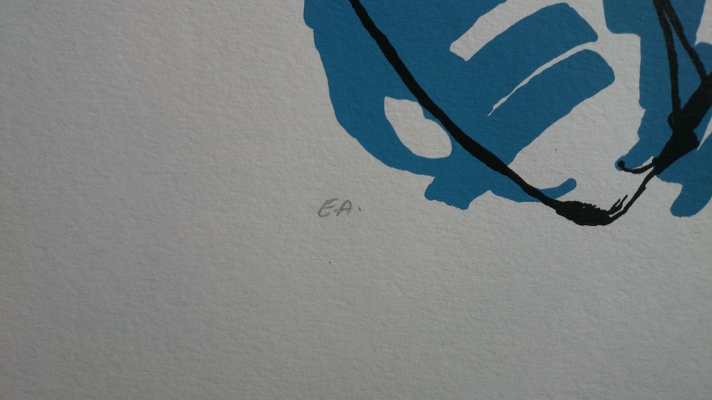 Originele Zeefdruk van Herman Brood - Of je bij god Was kopen? Bied vanaf 150!