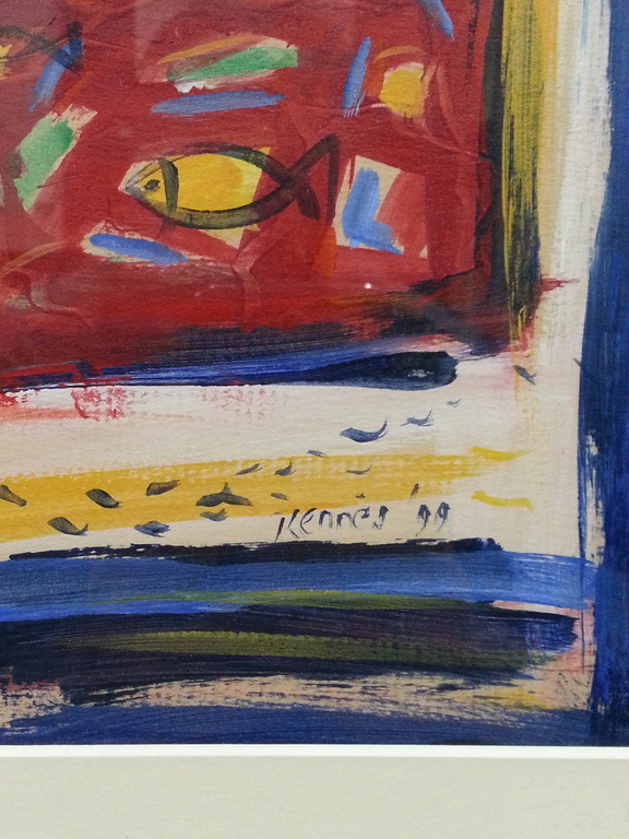 Rennes Collioune, Origineel op papier in houten lijst kopen? Bied vanaf 30!