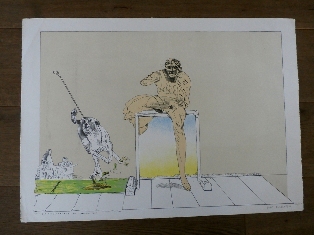 Pat Andrea -Litho:  Zomeravondtraining - 1970 - Prent 190 kopen? Bied vanaf 20!