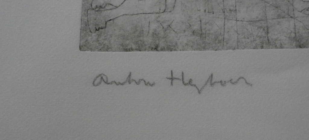 Anton Heyboer - ingelijste ets: vier vrouwen kopen? Bied vanaf 375!