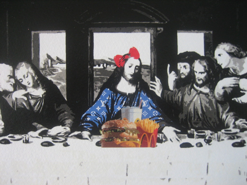 DEATH NYC Limited Edition Art print Graffiti Signed "Last Supper" Rare 2012 kopen? Bied vanaf 1!
