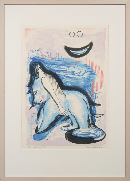 Jan de Bruin: Litho, In een vreemd bed - Ingelijst kopen? Bied vanaf 1!