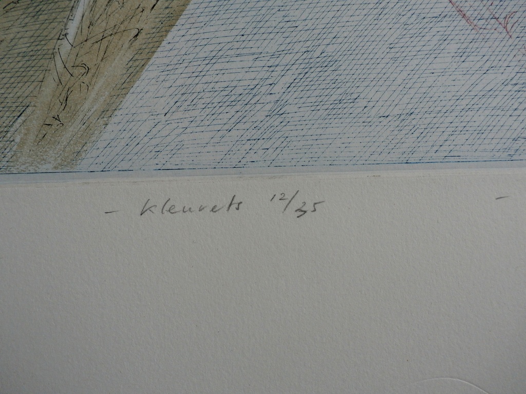 Kees Spermon - kleurenets: 2 figuren & vogel- 1982 kopen? Bied vanaf 35!