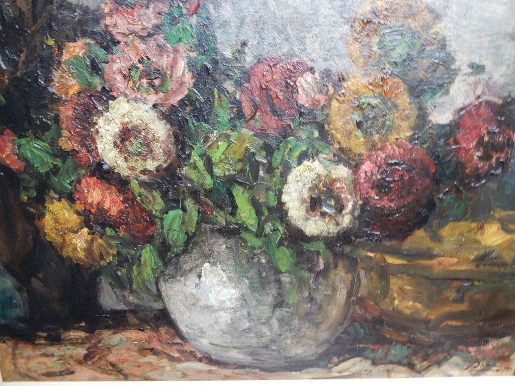 Jan Dona, olieverf op schilders-board, stilleven - bloemen in vaas kopen? Bied vanaf 125!