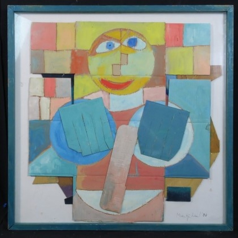 Meertje Kaal: Collage van karton, Z.T. - Ingelijst kopen? Bied vanaf 1!