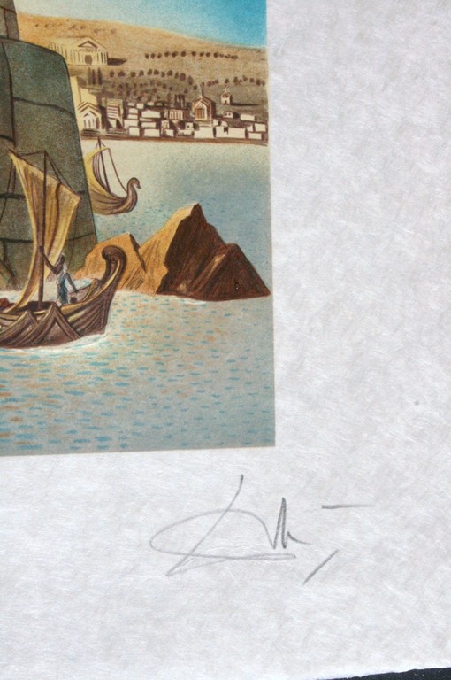Dali Originele handgesigneerde litho 'Rhodos Colossus' kopen? Bied vanaf 920!