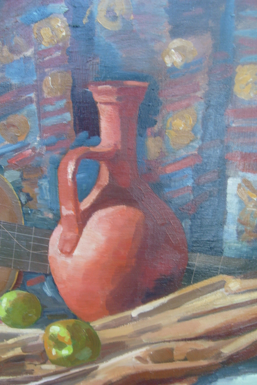 Johan ( Jo) Jacob Voskuil,stilleven met gitaar, olieverf op linnen kopen? Bied vanaf 75!