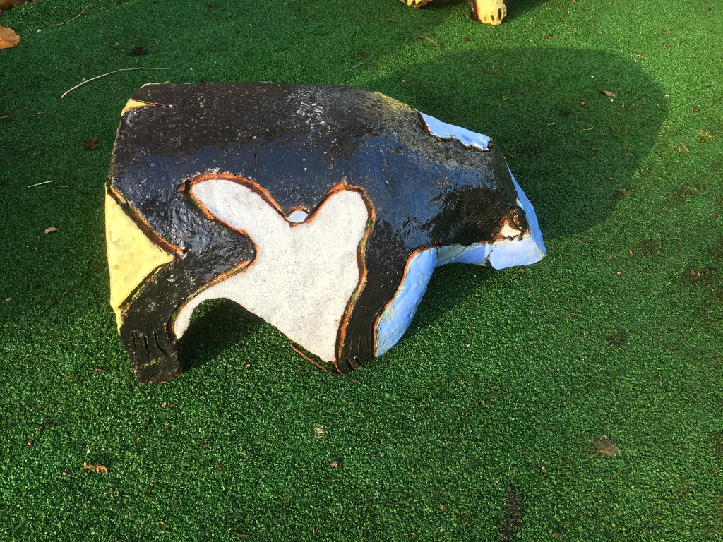 Beest in zwart, blauw, wit geel van Jan Snoeck kopen? Bied vanaf 400!