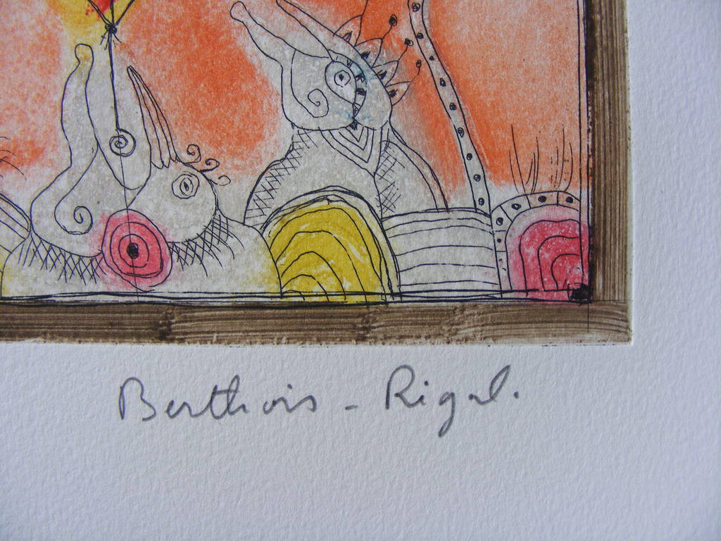 Bernard Berthois-Rigal, "Chez les Fugaces", gesigneerde ets/aquatint. kaufen? Bieten Sie von 145!