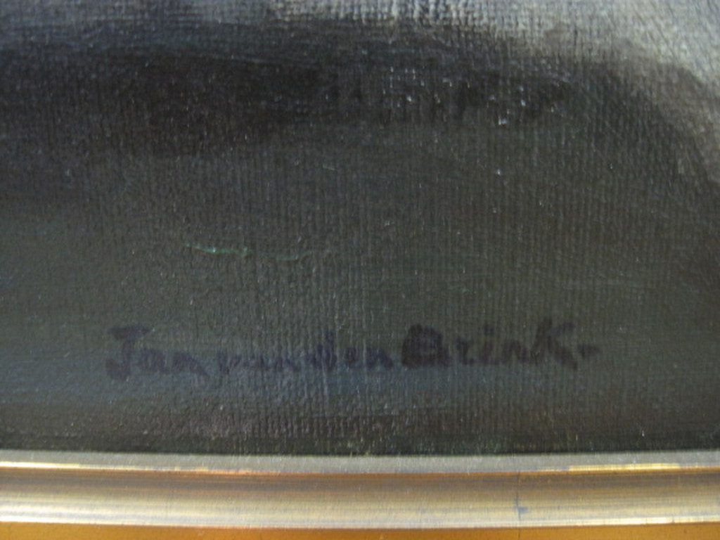 Oud klassiek olieverf stilleven "Anemonen" gesigneerd Jan van den Brink  kopen? Bied vanaf 1!