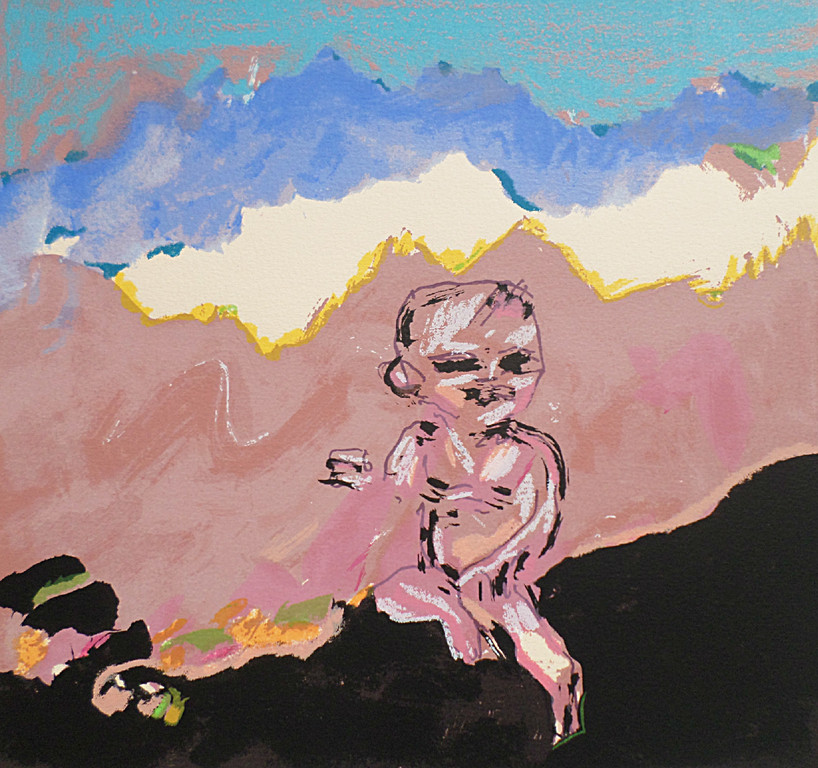 Hugo Claus - In de verre woestijn, zeefdruk verkocht voor € 180!