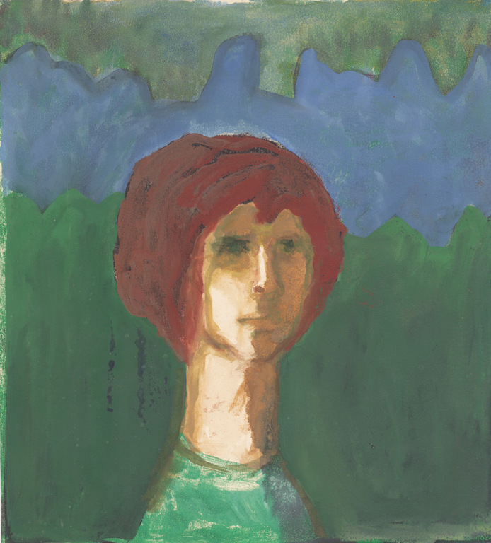 Irene Joffroy - Portret van jonge vrouw - olieverf op papier verkocht voor € 45!