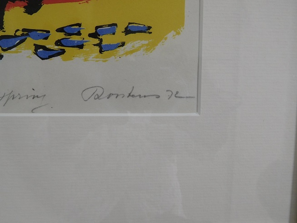 Anton Rooskens, "Spring", litho 1972, EA VIII/VIII, gesigneerd en ingelijst kopen? Bied vanaf 250!