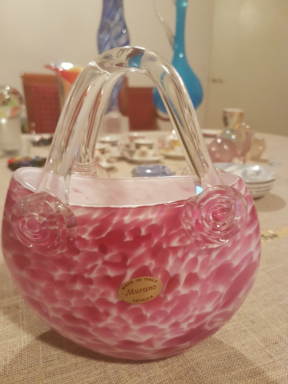 Vaasvormig bag in Murano glas anni 65/75 max-Venezia Italia kopen? Bied vanaf 18!