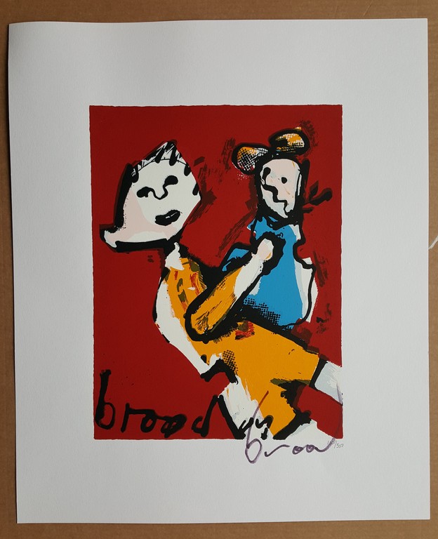 Herman Brood - Moeder met kind - gesigneerde zeefdruk op papier - 350 ex. kopen? Bied vanaf 1!