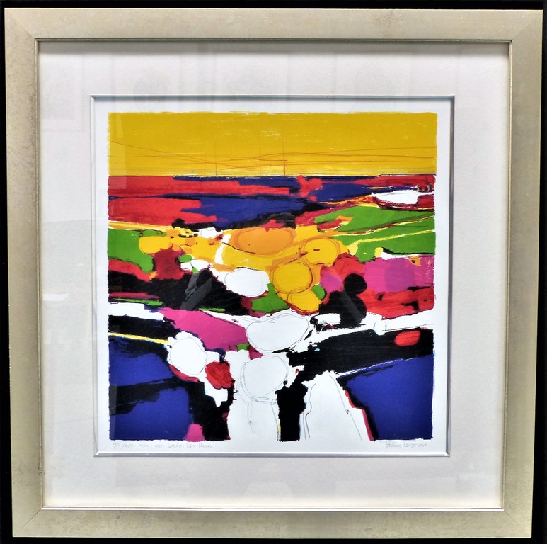 Frank Lejeune,Zeefdruk op papier nieuw ingelijst, First visit veules les Roses kopen? Bied vanaf 75!