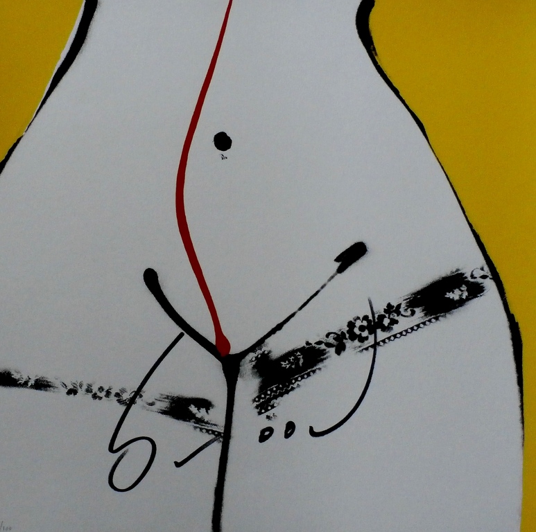 Herman Brood - zeefdruk: Hips - geel verkocht voor € 199!