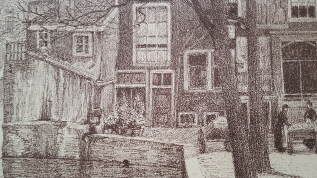 L.K.C. Prins (1887-1957) - ets, Grimburgwal Amsterdam 1907, handgesingeerd kopen? Bied vanaf 39!