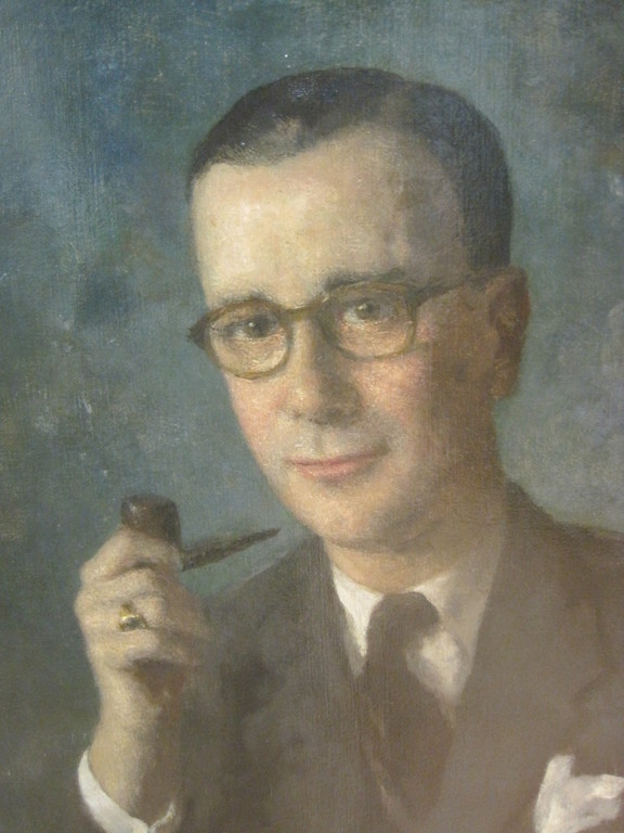 Georg Rueter 1875-1966 Amsterdam olieverf portret J.Hillen 1906  verkocht voor € 80!