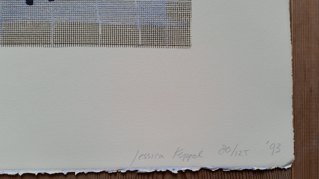 Jessica Keppel, Zeefdruk, gesigneerd, Compositie met rozen kopen? Bied vanaf 20!