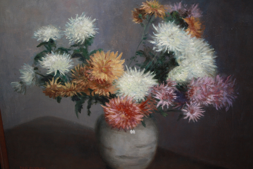 bloemstilleven van JAN EVERTS leerling van Krabbe ,  Wolter en Jurres verkocht voor € 69!