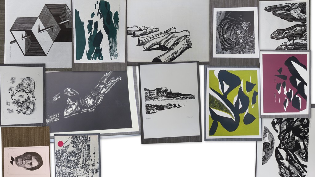 13 x Wim Zwiers 1922 verschillende techniek en afmetingen verkocht voor € 125!