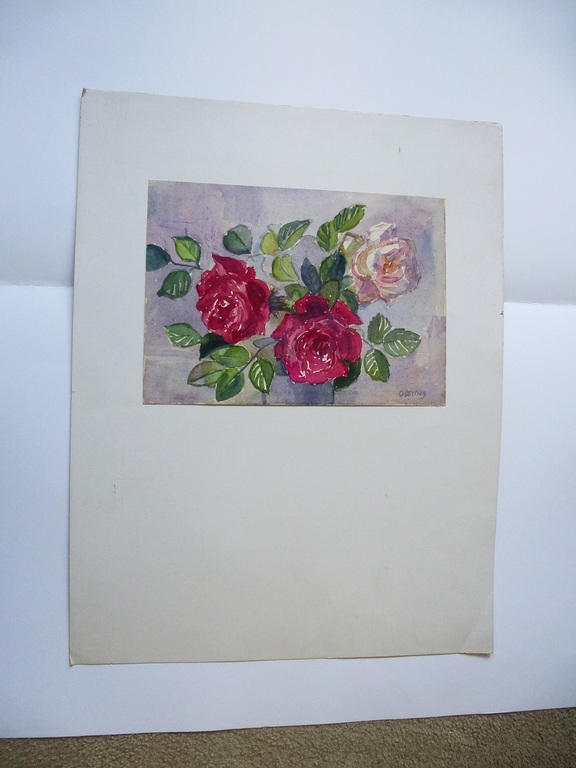 Jeanne Bieruma Oosting, aquarel: Rozen, handgesigneerd kopen? Bied vanaf 450!